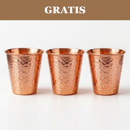 3 Vaso 100% Cobre GRATIS